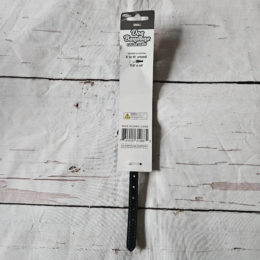 Dog Bandana Collar Scarf Black Dog Collar Size Small